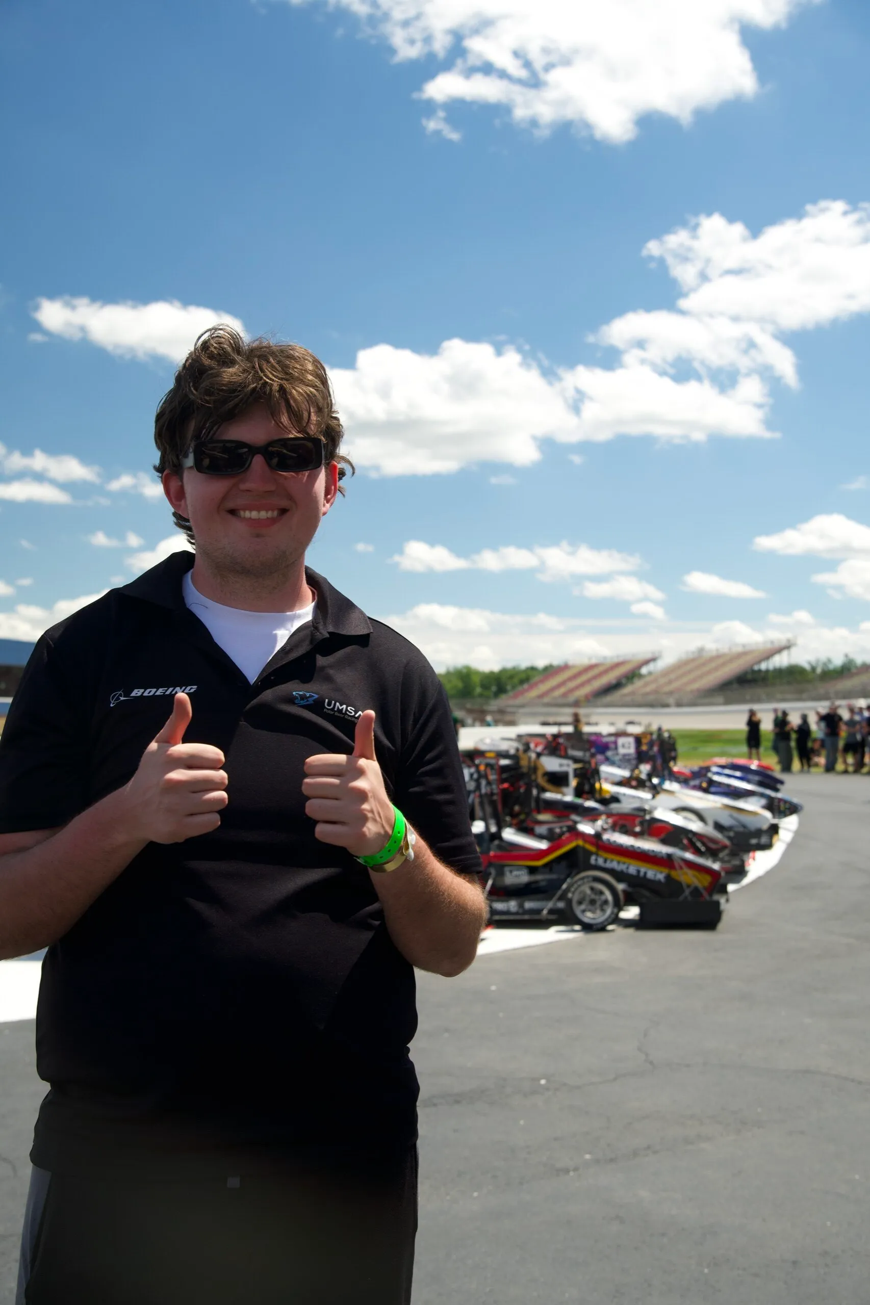 Trackside on competition day, June 20