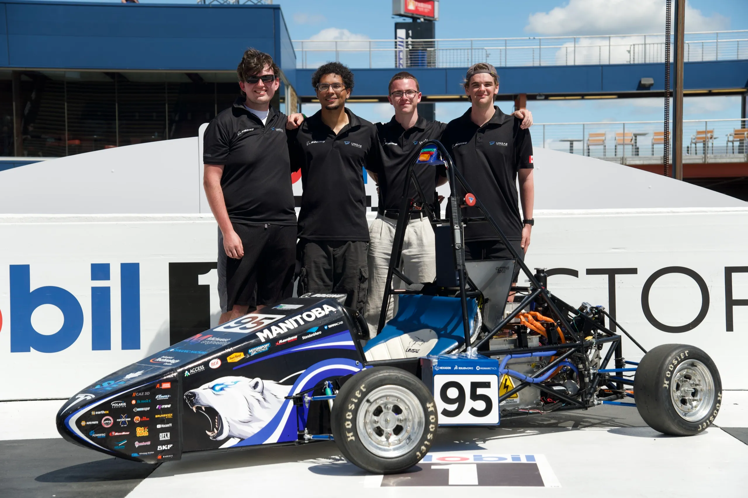Core team with the finished car