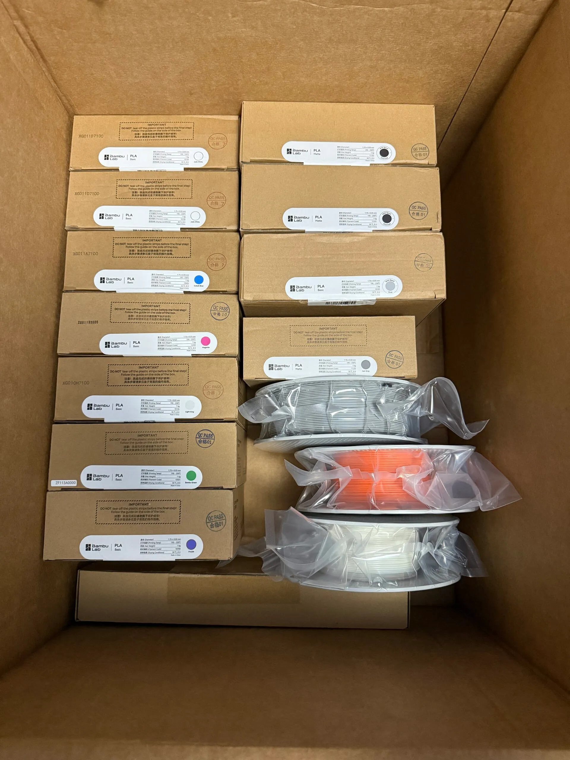 Filament and print stock delivery