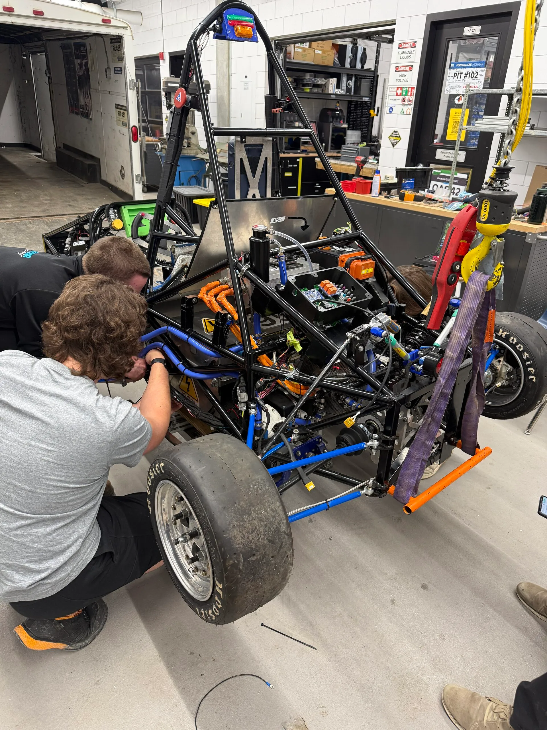 Wheel and corner assembly work, June 13