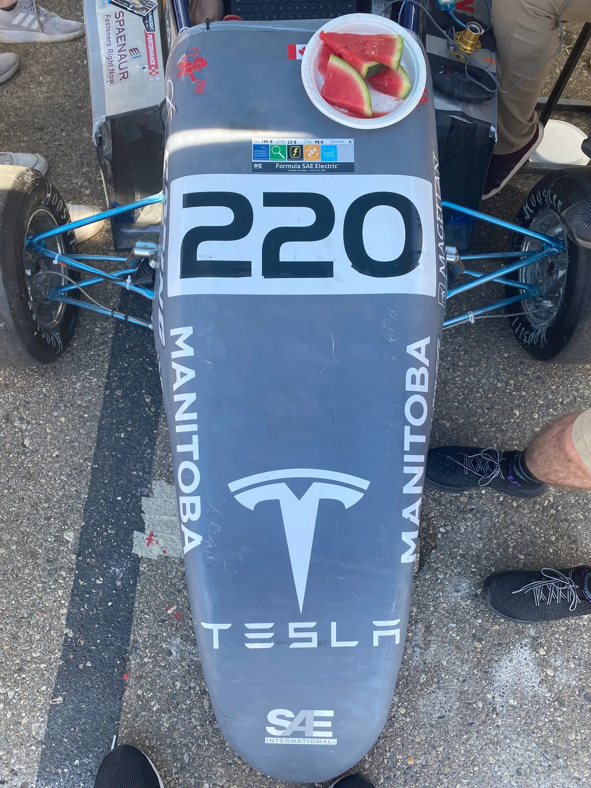 Car nose, number 220 livery, June 15