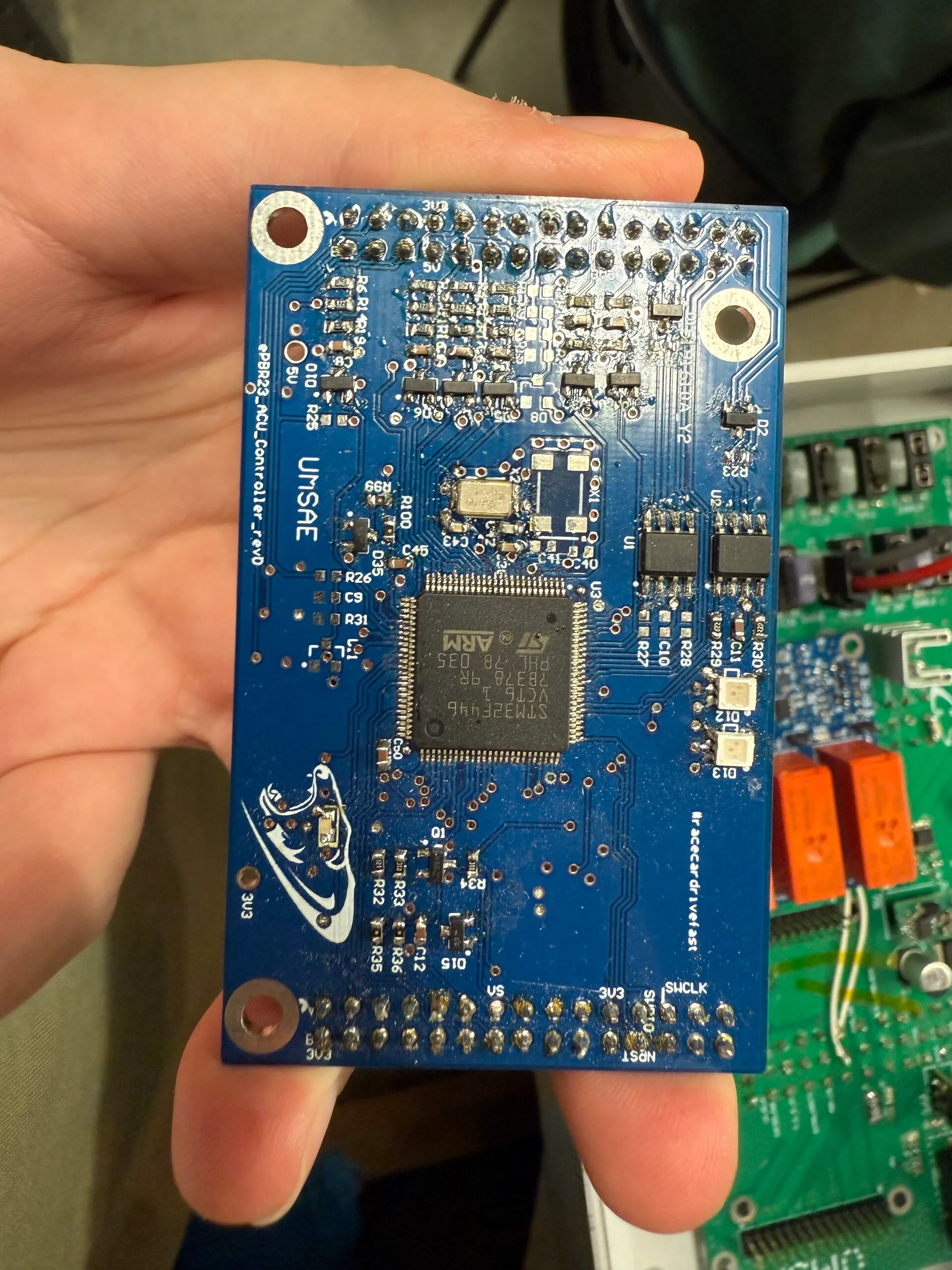 Small controller board in hand