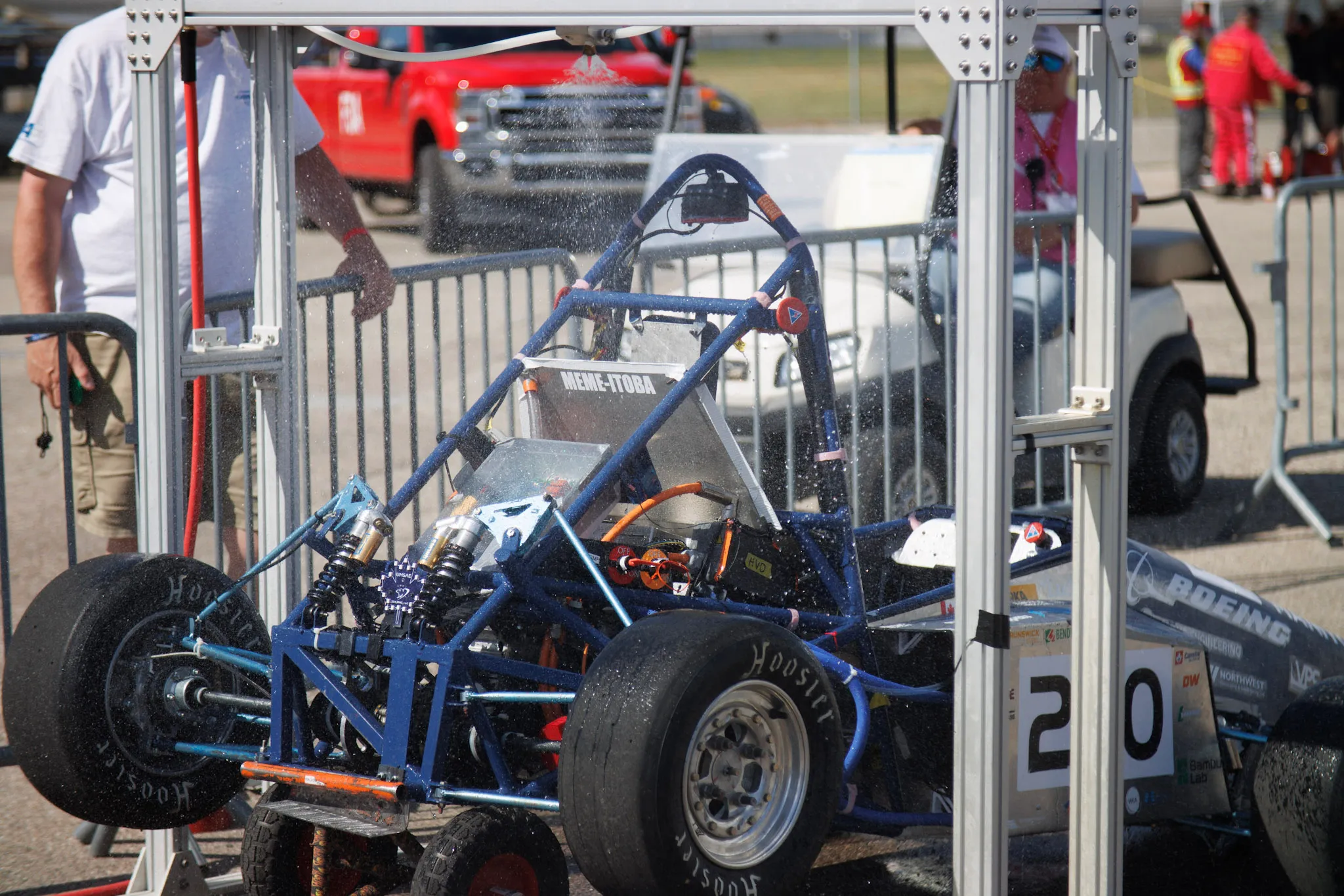 Rain test at technical inspection, June 19